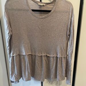 Wilfred Tiered Blouse with Crew Neck